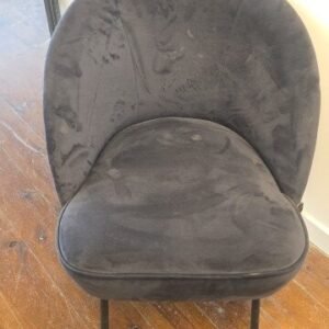Grey armchair from Sofacompany in soft velvet