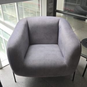 Laika - model grey corduroy fabric armchair