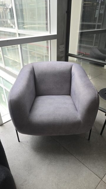 Laika - model grey corduroy fabric armchair