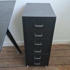 HELMER Drawer unit on castors, black